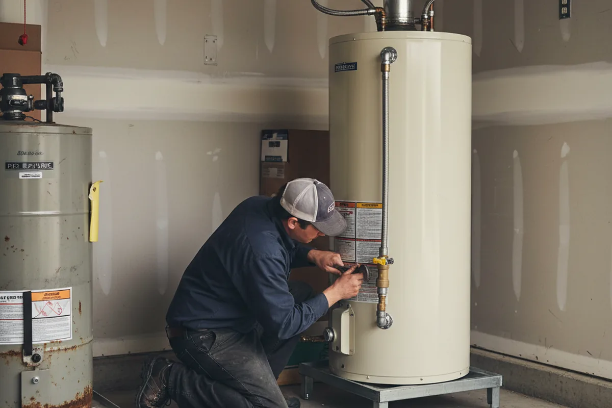 Water heater and shutoff valve replacement in Chatham